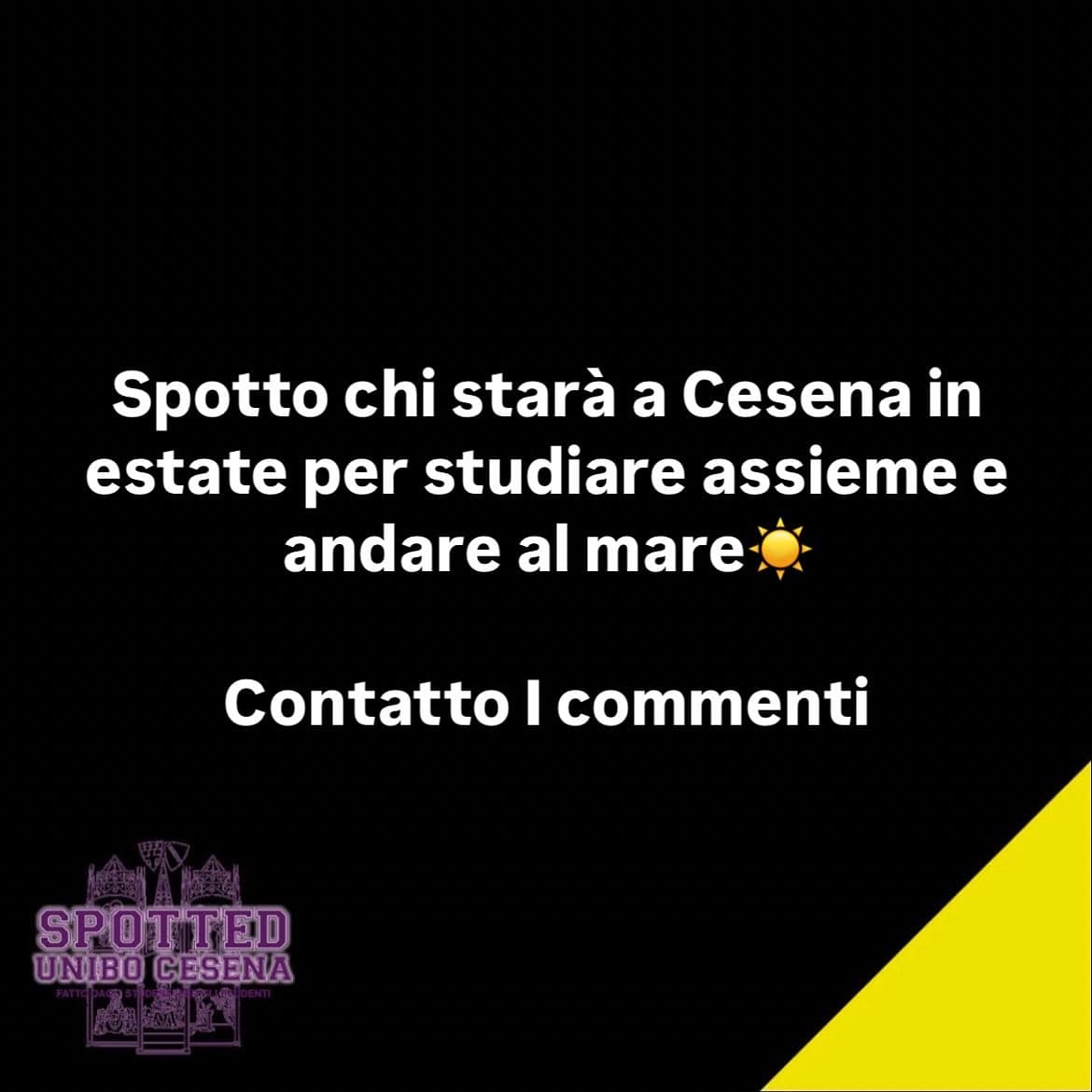 Post: #spotted #Cesena #unibo #cesenaspotted