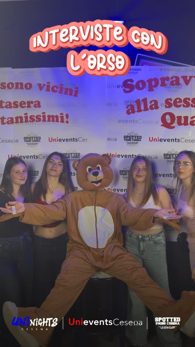 Post: Fuori oggi le interviste fatte con la nostra mascotte! L’orso di Unievents! Siamo morti dalle risate nel montare i video! Non siete pronti a…