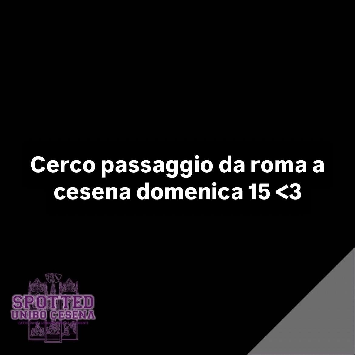 Post: #spotted #Cesena #unibo #cesenaspotted
