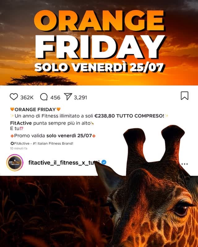 Post: Orange Friday dagli amici di @fitactivecesena 🔥🧡

#spotted #Cesena #unibo #cesenaspotted #palestra #fitactive
