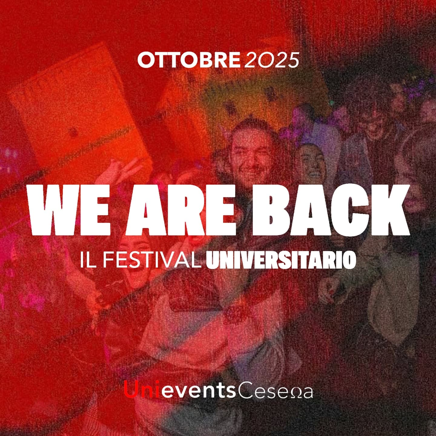 Post: WE ARE BACK - OTTOBRE 2025 - UNIEVENTS FESTIVAL ALLA ROCCA🏰 🎉

La festa universitaria più grande di Cesena sta tornando! Siete pronti a ri…