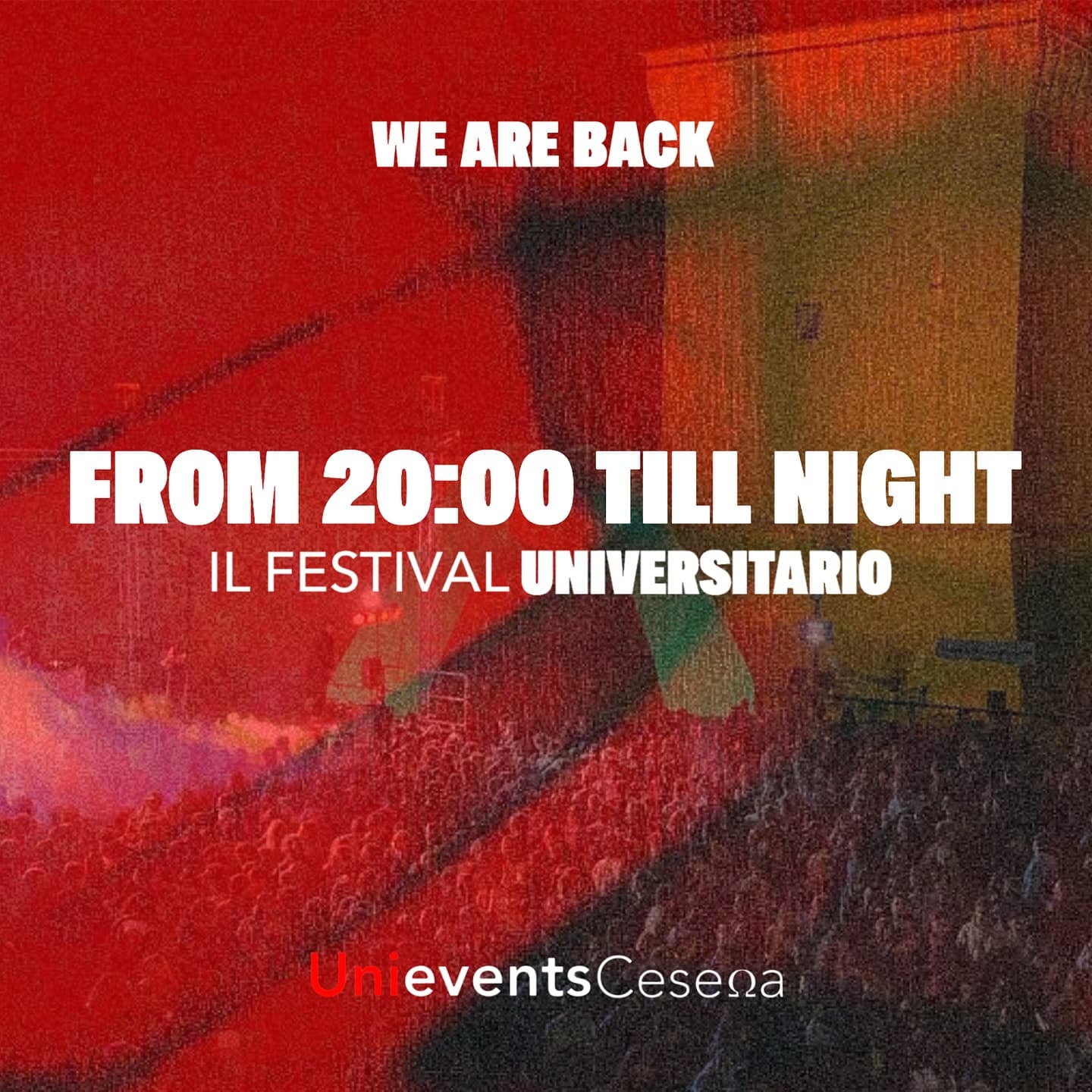 Post: WE ARE BACK - OTTOBRE 2025 - UNIEVENTS FESTIVAL ALLA ROCCA🏰 🎉

La festa universitaria più grande di Cesena sta tornando! Siete pronti a ri…