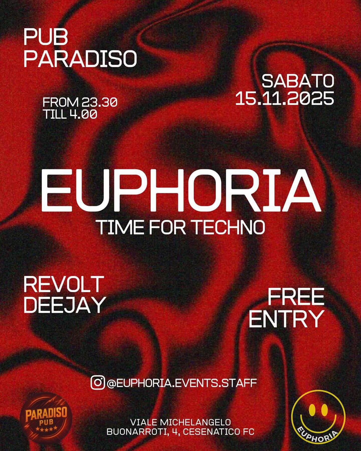 Post: Serata Techno FREE ENTRY🔥
•  Sabato 15 Novembre 
•  Pub Paradiso (sotto l’NRG di Cesenatico)
•  FREE ENTRY (POSTI LIMITATI, 80% SOLD OUT)
•…