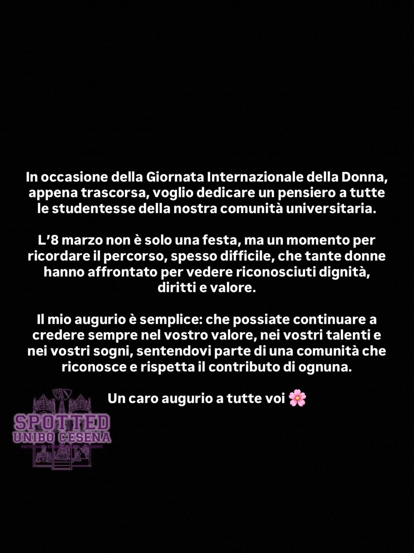 Post: Da un ragazzo anonimo, con affetto #spotted #Cesena #unibo #cesenaspotted