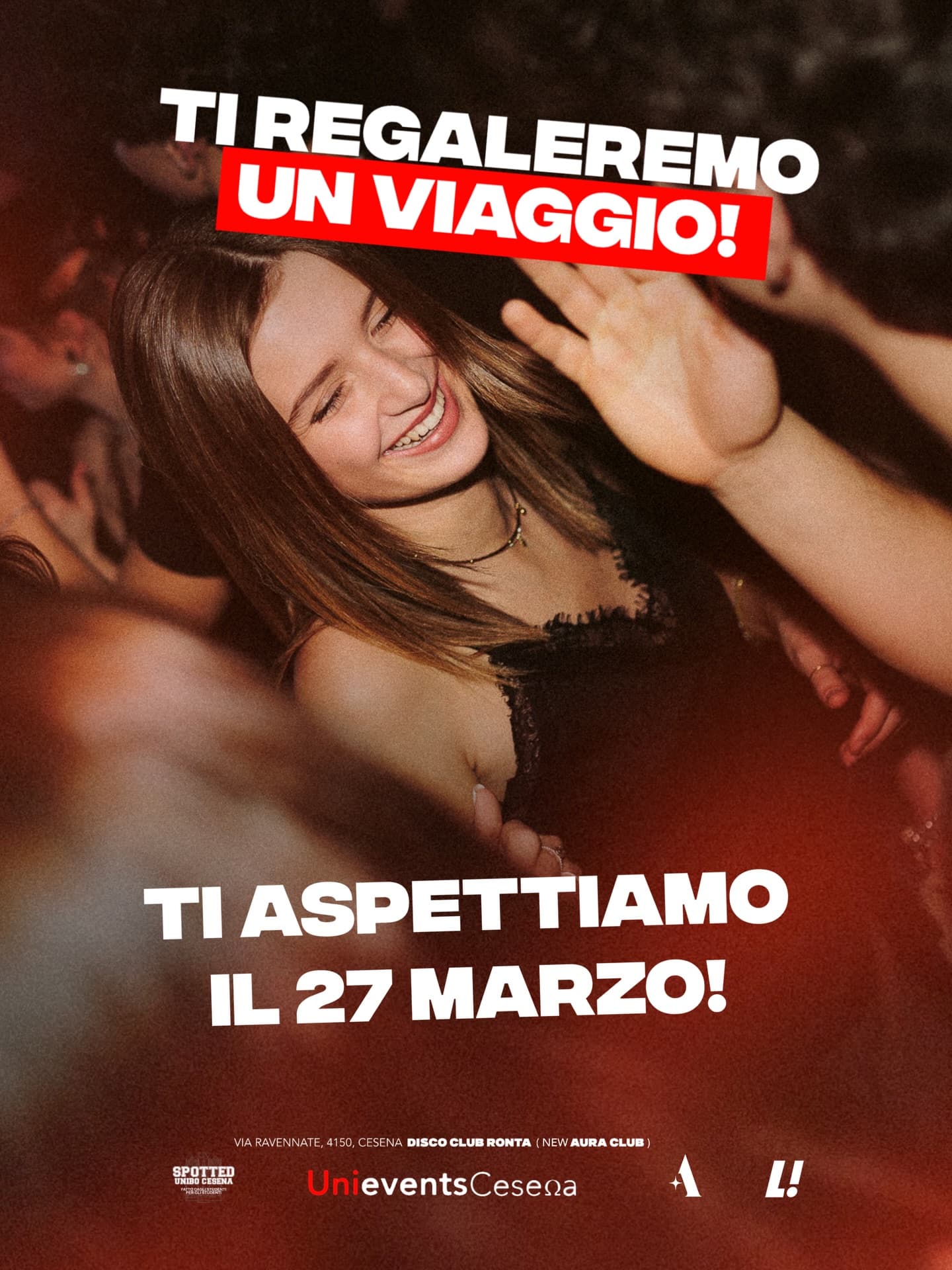 Post: Il 27 marzo vogliamo esagerare! 🎉

Insieme agli amici di @partyrebelscesena ti REGALEREMO UN VIAGGIO! Come? 🎁

Ti basterà partecipare alla…