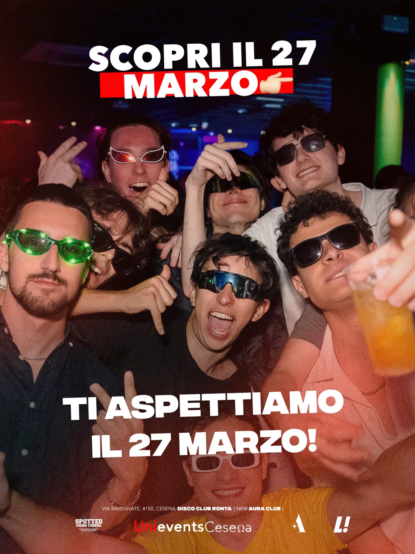 Post: UNIEVENTS THE LAST DANCE - LA FESTA UNIVERSITARIA PIÙ GRANDE DI CESENA🎉

🗓️ • Venerdì 27 Marzo 
⏰ • Dalle 22:00 alle 04:30
📍 • Aura Club,…