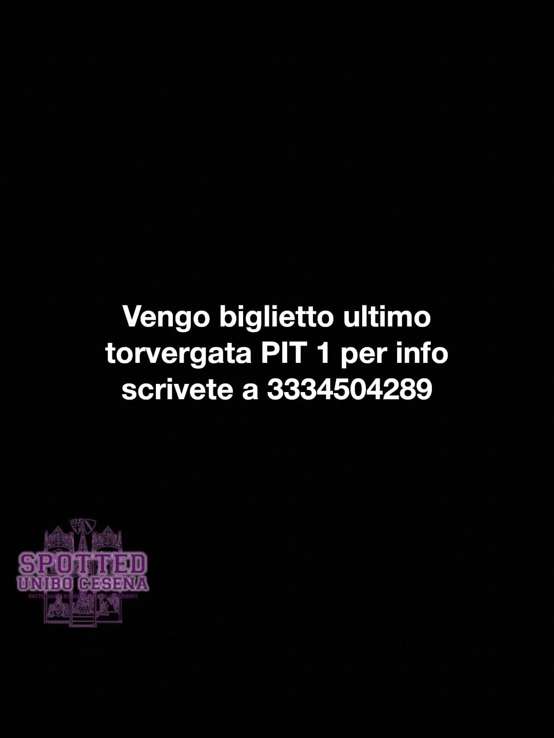 Post: Vengo biglietto ultimo torvergata PIT 1 per info scrivete a 3334504289

#spotted #Cesena #unibo #cesenaspotted