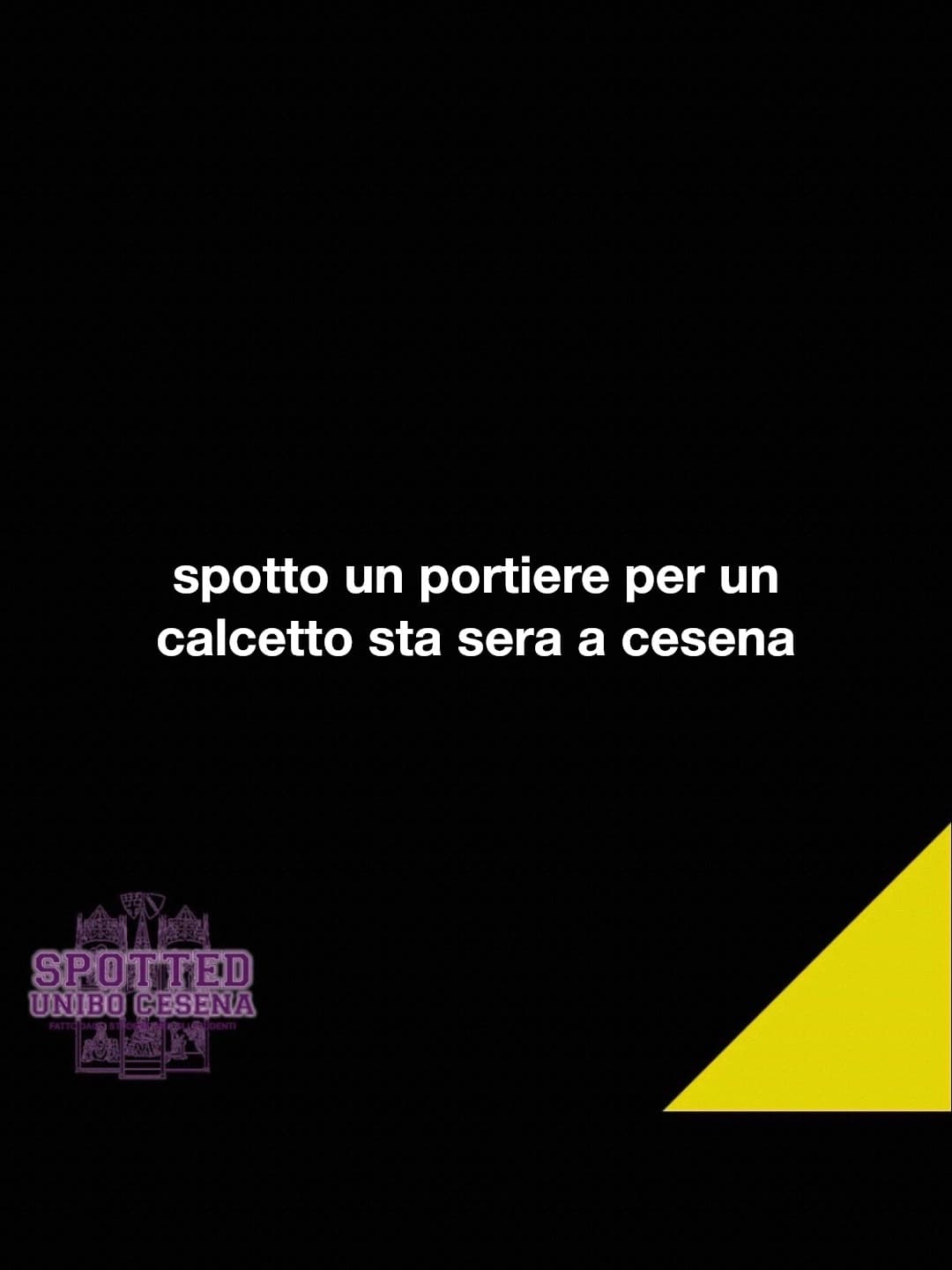 Post: spotto un portiere per un calcetto sta sera a cesena

#spotted #Cesena #unibo #cesenaspotted