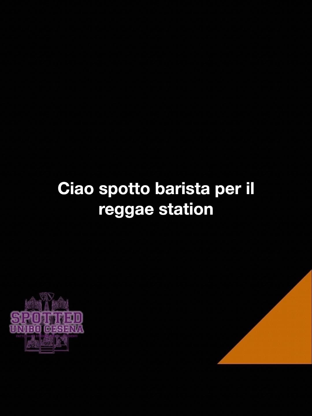 Post: Ciao spotto barista per il reggae station

#spotted #Cesena #unibo #cesenaspotted