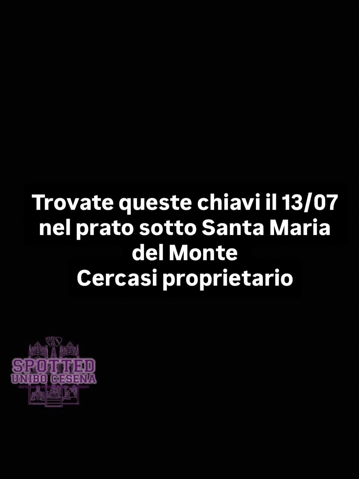 Post: Trovate queste chiavi il 13/07 nel prato sotto Santa Maria del Monte 
Cercasi proprietario
#spotted #Cesena #unibo #cesenaspotted