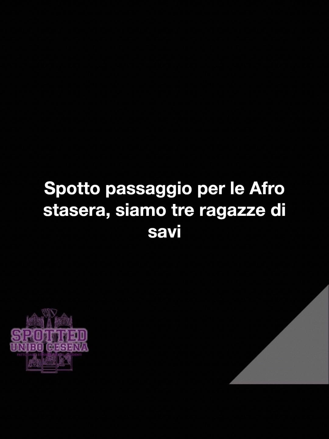 Post: Spotto passaggio per le Afro stasera, siamo tre ragazze di savi

#spotted #Cesena #unibo #cesenaspotted