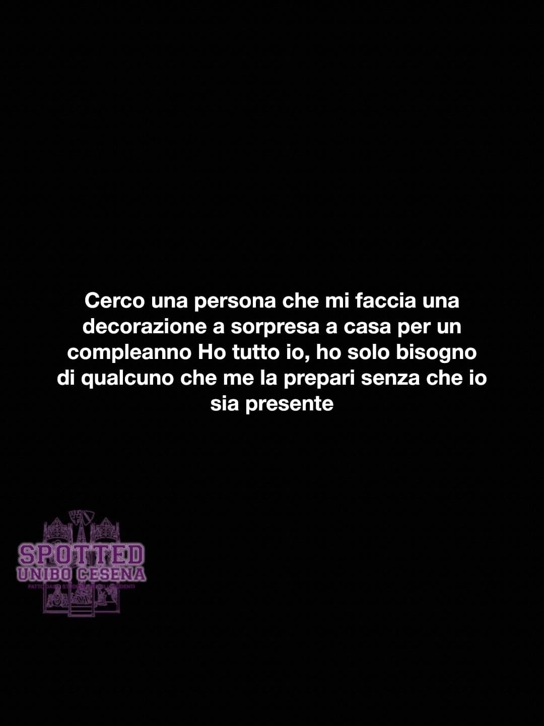 Post: Cerco una persona che mi faccia una decorazione a sorpresa a casa per un compleanno Ho tutto io, ho solo bisogno di qualcuno che me la prepa…