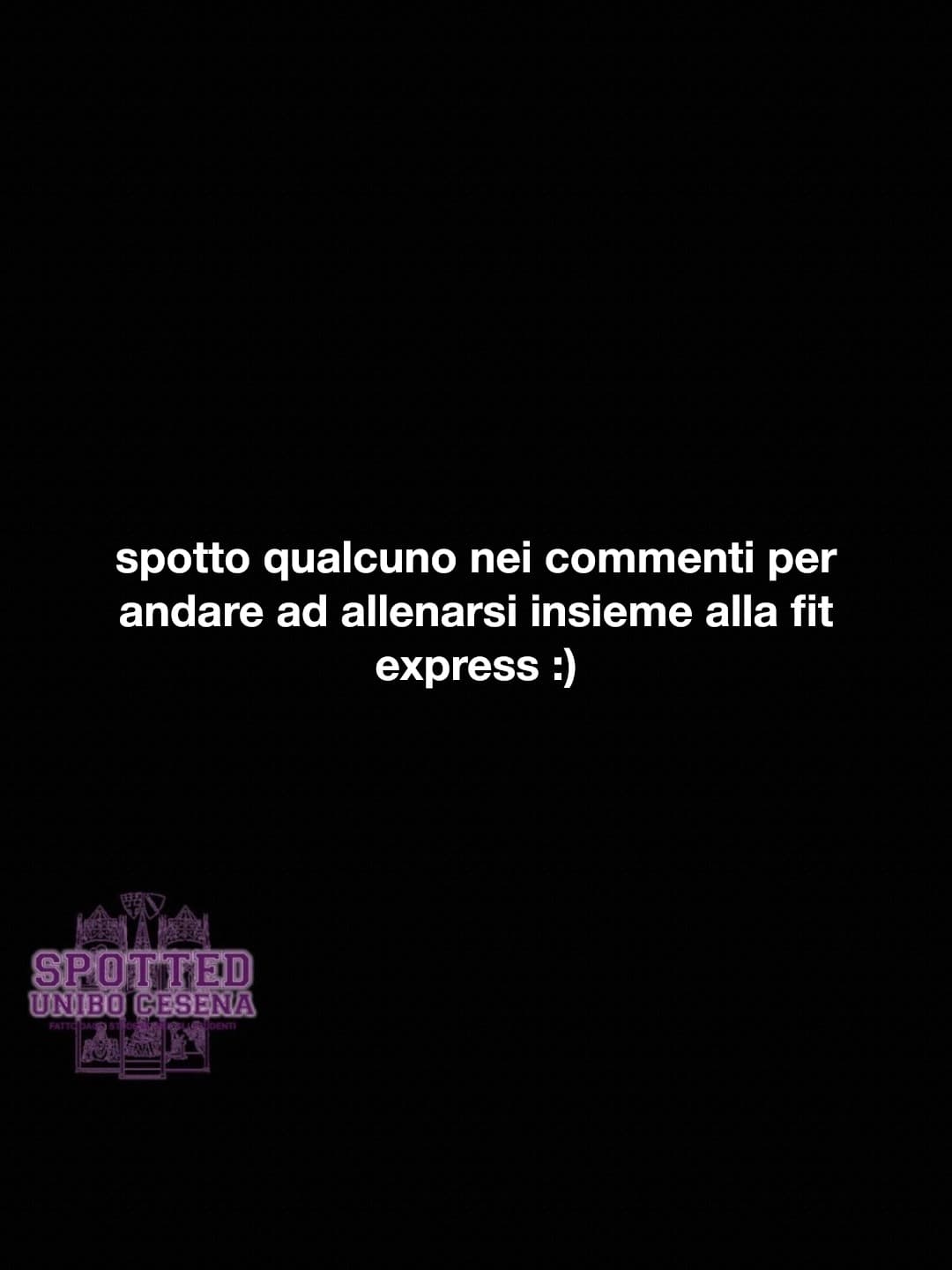 Post: spotto qualcuno nei commenti per andare ad allenarsi insieme alla fit express :)

#spotted #Cesena #unibo #cesenaspotted