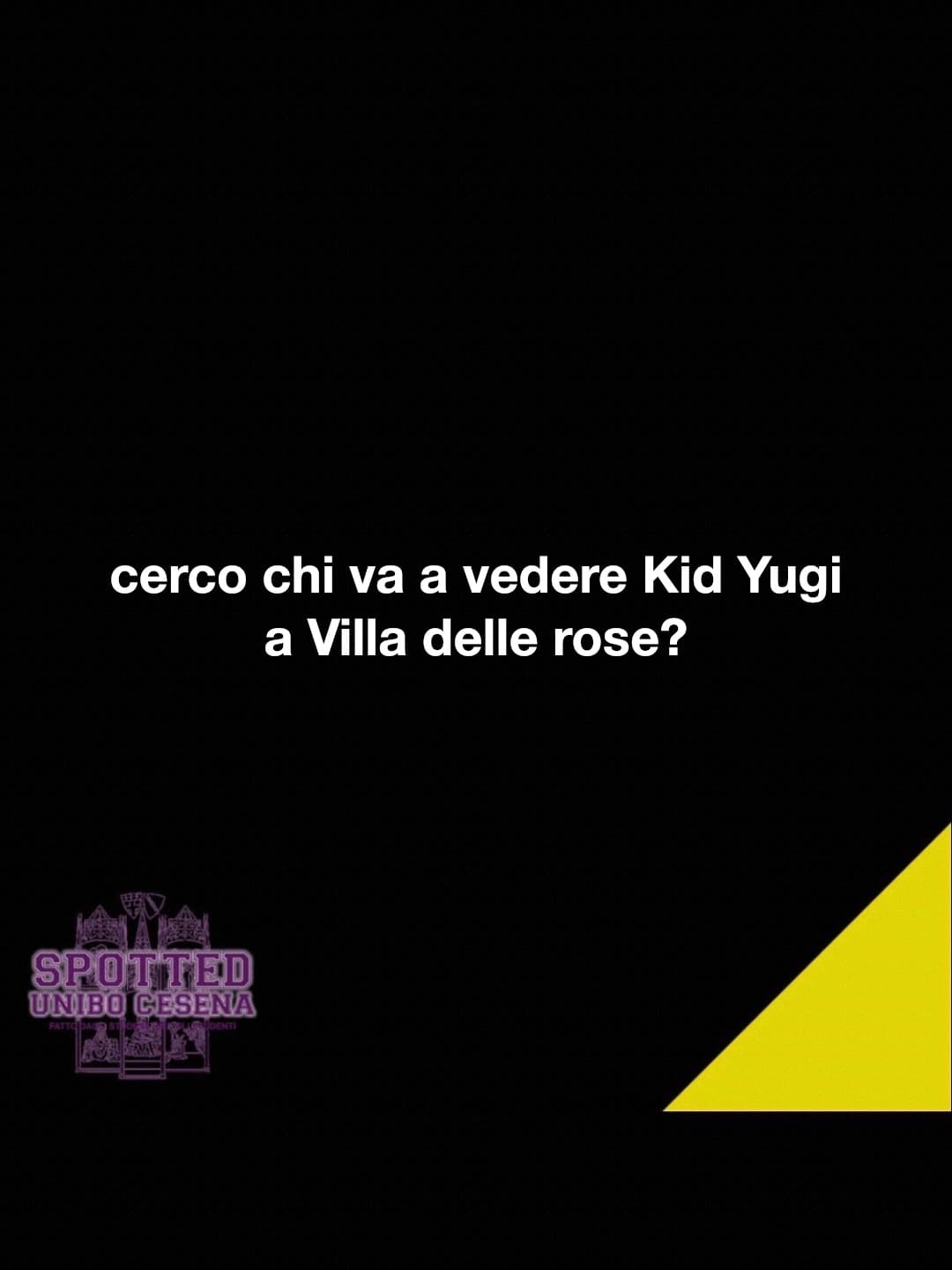 Post: cerco chi va a vedere Kid Yugi a Villa delle rose?

#spotted #Cesena #unibo #cesenaspotted