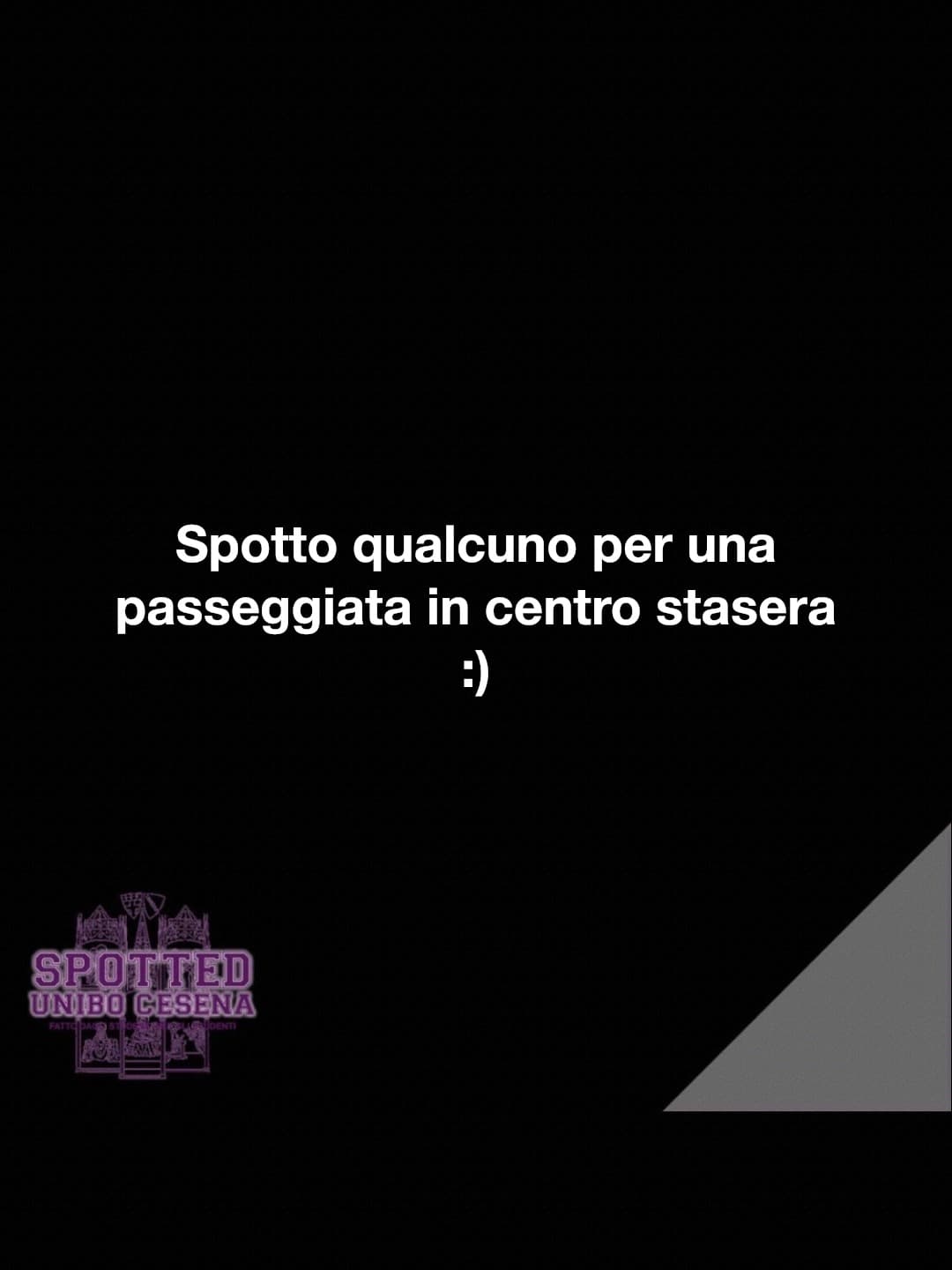 Post: Spotto qualcuno per una passeggiata in centro stasera :)

#spotted #Cesena #unibo #cesenaspotted