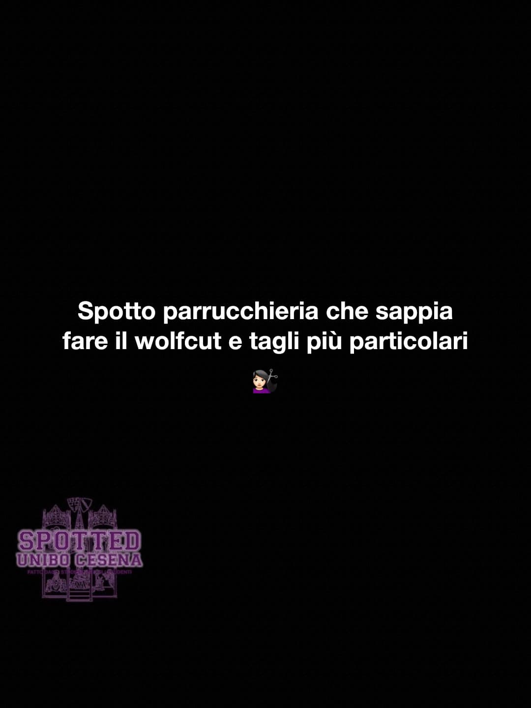 Post: Spotto parrucchieria che sappia fare il wolfcut e tagli più particolari 💇🏻‍♀️

#spotted #Cesena #unibo #cesenaspotted