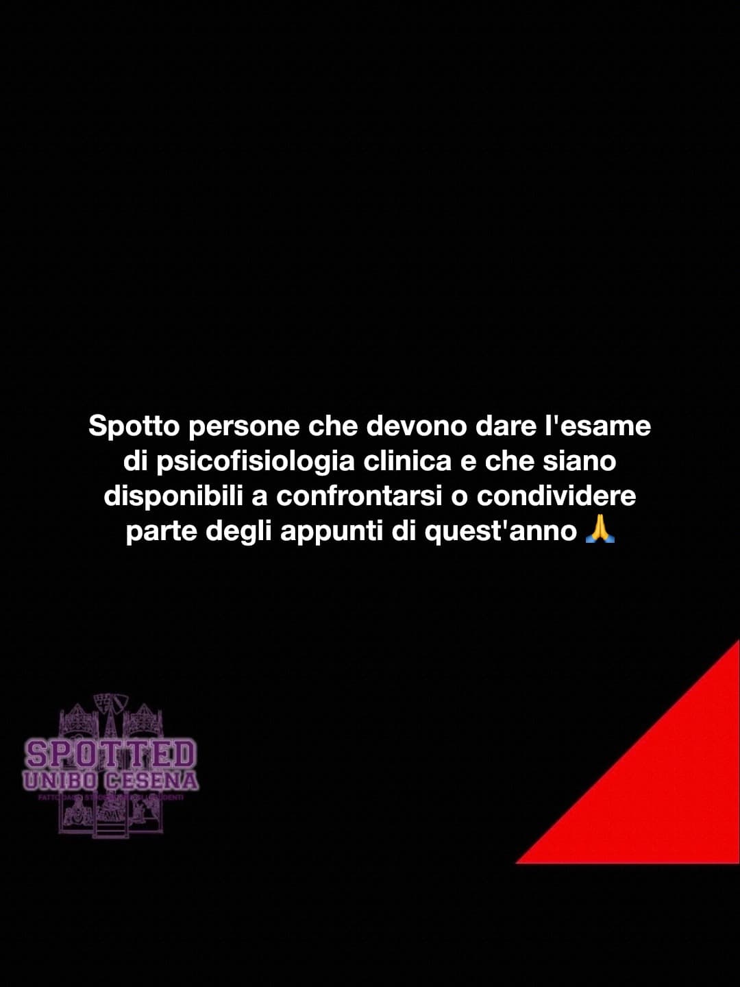 Post: Spotto persone che devono dare l'esame di psicofisiologia clinica e che siano disponibili a confrontarsi o condividere parte degli appunti d…