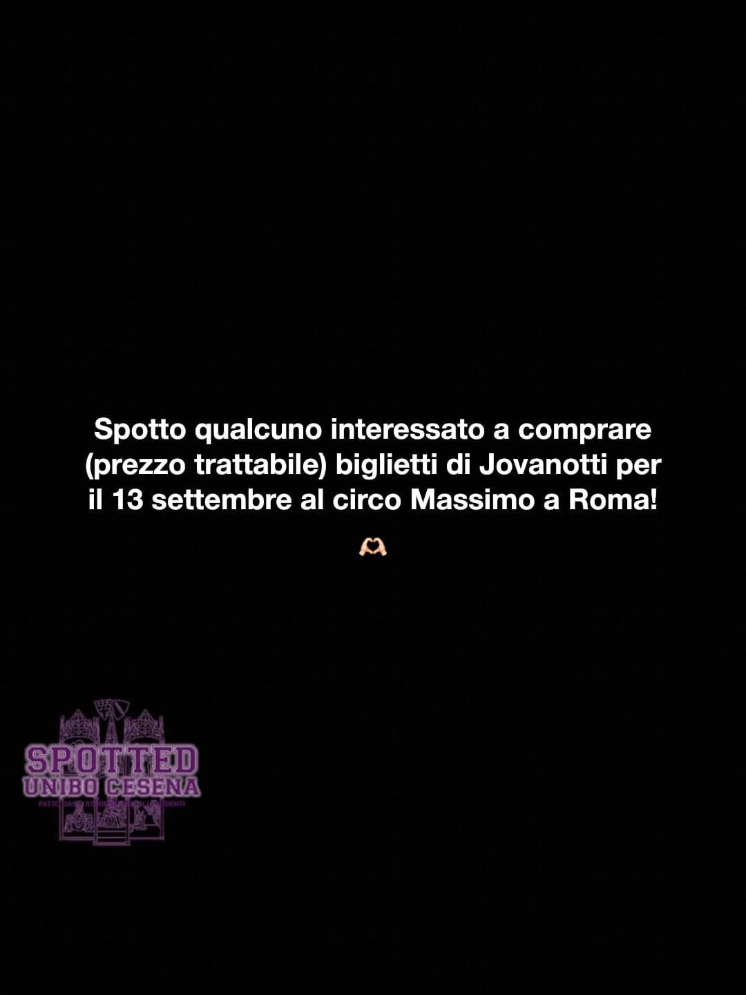 Post: Spotto qualcuno interessato a comprare (prezzo trattabile) biglietti di Jovanotti per il 13 settembre al circo Massimo a Roma! 
🫶🏻

#sp…
